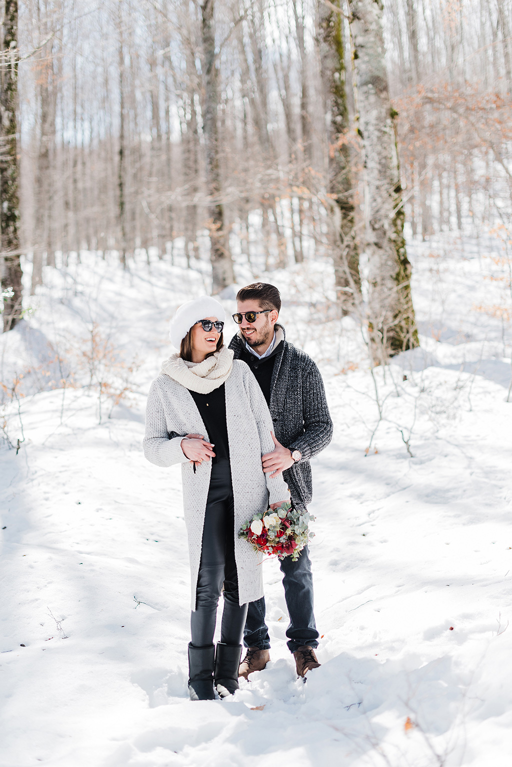 Prewedding φωτογράφιση στα χιόνια, μια υπέροχη εμπειρία για το ζευγάρι, George Kostopoulos Fine Art Wedding Photography