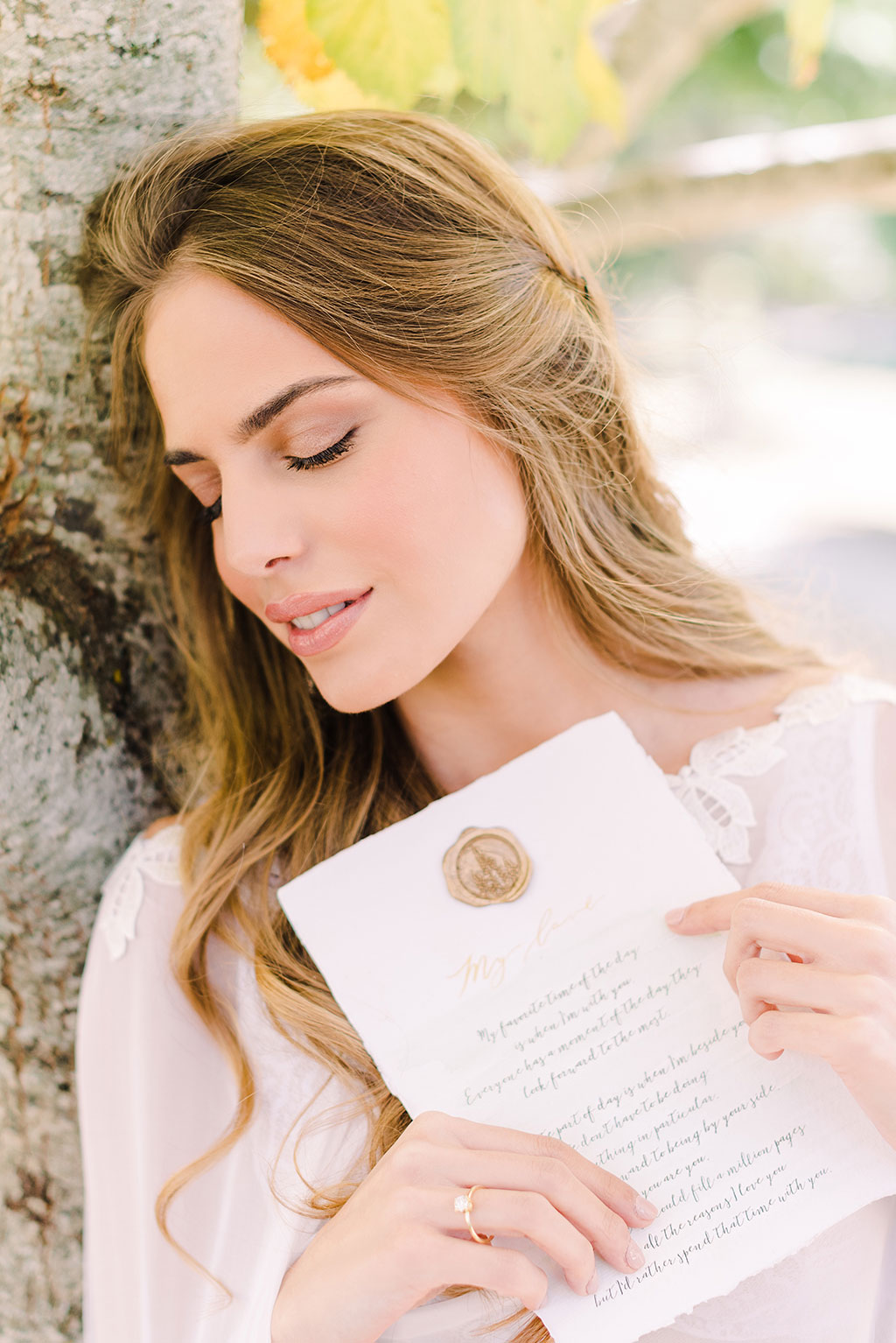 love letter with wax stamp, Inspirational boudoir & bridal photoshoot, George Kostopoulos fine art wedding photography