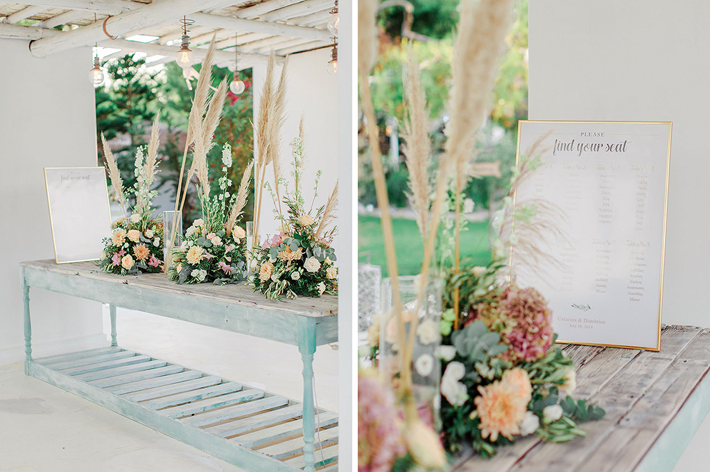 entryway decoration at wedding reception